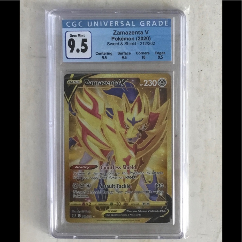 Zamazenta V Gold Pokémon 212/202 CGC 9.5 SWSH 2020 - Picture 7 of 7